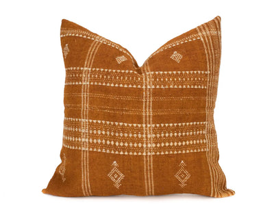 Aditi - 20" Orange Indian Wool Pillow