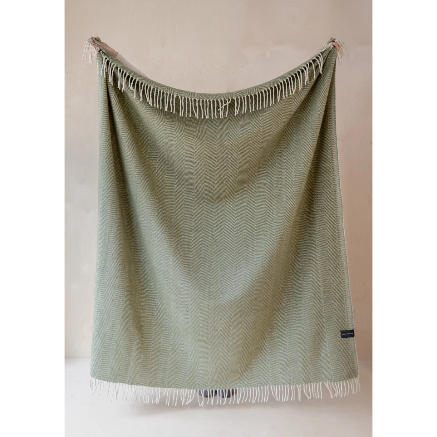 Recycled Wool Blanket in Olive