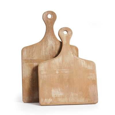 Antique Short Wood Cutting Boards, Set Of 2