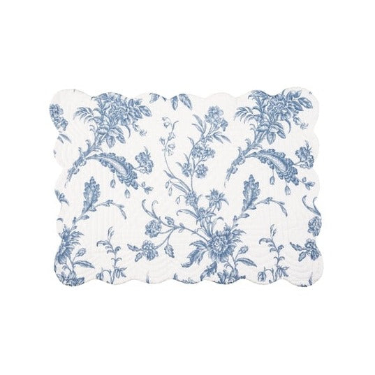 Bleighton Blue Scalloped Placemat