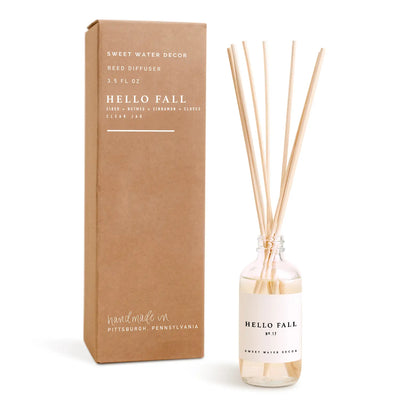 Sweet Water Hello Fall Reed Diffuser - Clear Jar - 3.5 oz