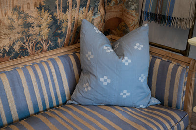 Blue & Gray Pillow Cover