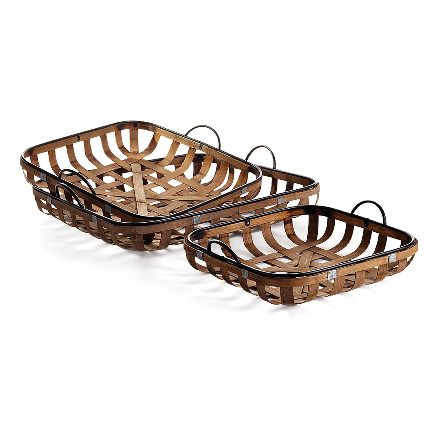 Riverbend Square Tobacco Baskets with Handles