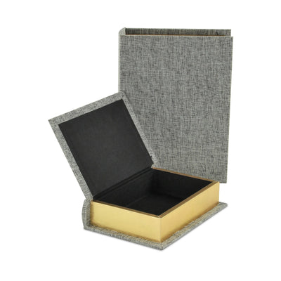 Canter Isle Gray Linen Book Box Set